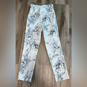 Up! Floral White Active Leggings